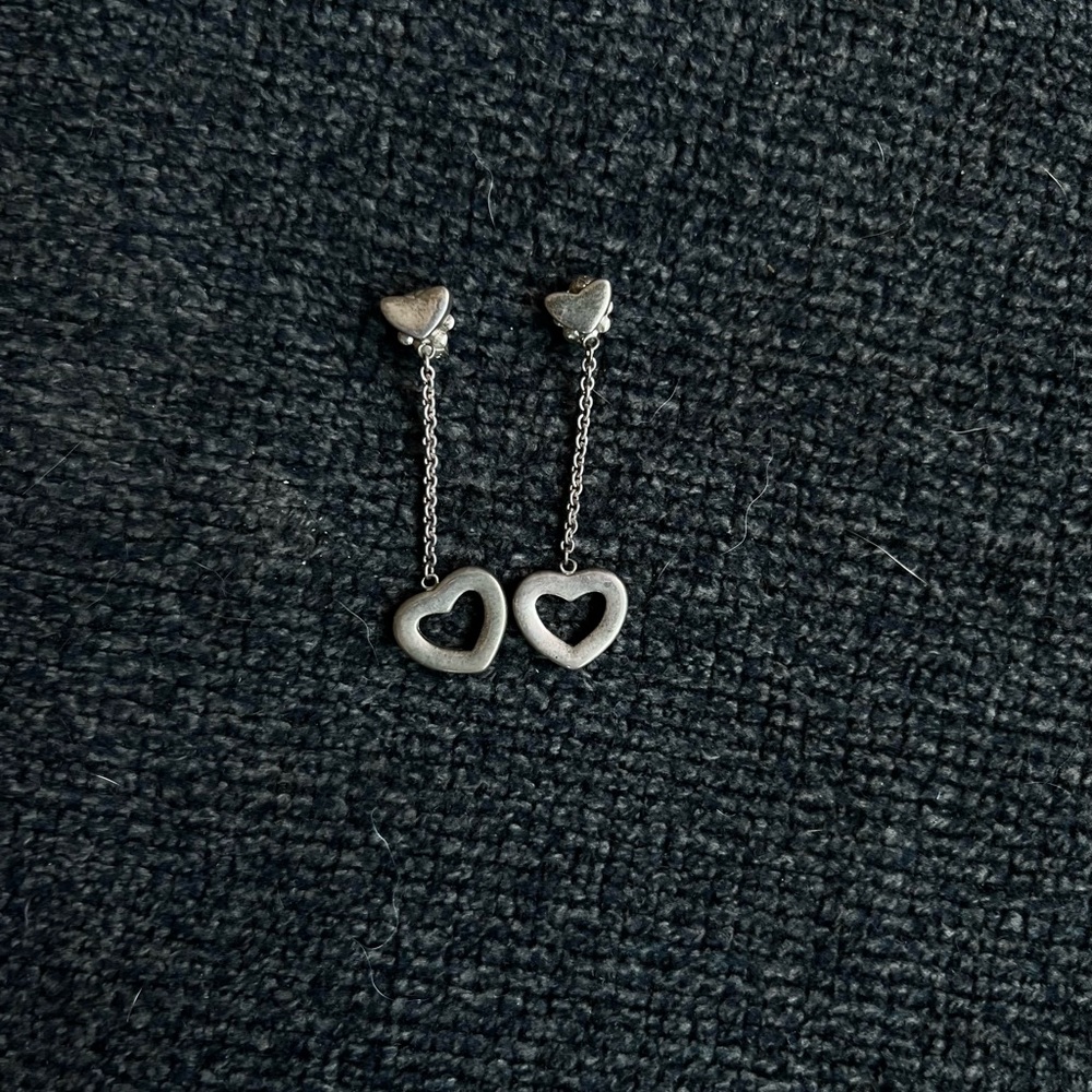 Tiffany & Co *RETIRED* Lariat Link Heart EARRINGS ONLY